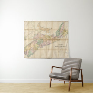 Tapiz El mapa de Mackinlay de la provincia de Nueva
