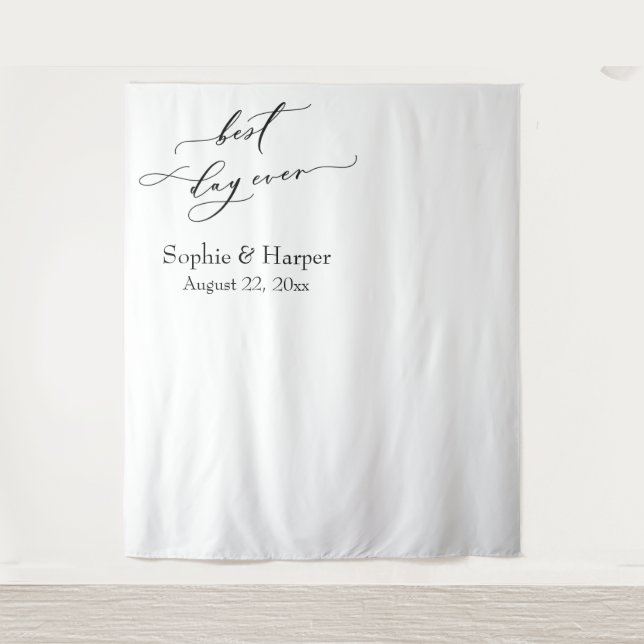 Tapiz El mejor día de la historia de la foto alineada a  (Anverso)