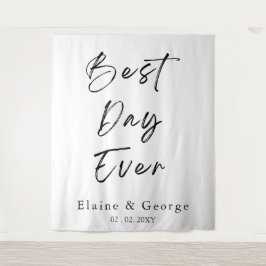 Tapiz El mejor día de la historia del Boda Foto de fondo
