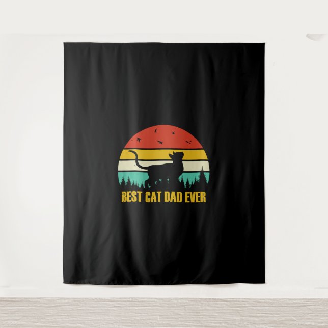 Tapiz El mejor papá del gato jamás Geschenk (Anverso)