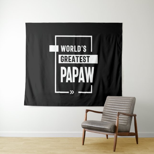 Tapiz El mejor regalo de Papaw para hombres del mundo (In situ (horizontal))