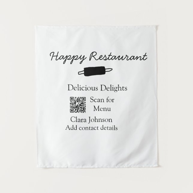 Tapiz El menú de exploración de nombres de restaurantes  (Anverso)