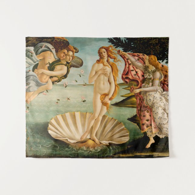 Tapiz El nacimiento de Venus | Botticelli (Anverso (horizontal))