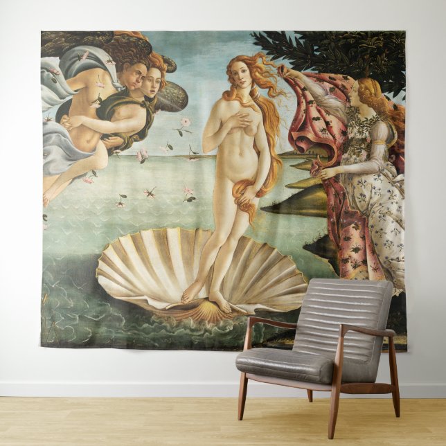 Tapiz El nacimiento de Venus por Sandro Botticelli (1485 (In situ (horizontal))