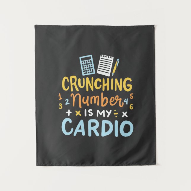 Tapiz El número de conteo es mi cardio (Anverso)
