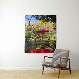 Tapiz El paisaje otoñal en el jardín japonés