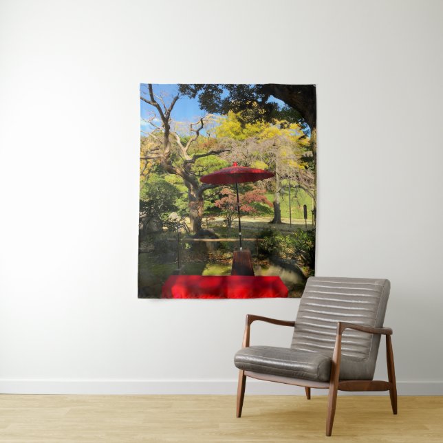 Tapiz El paisaje otoñal en el jardín japonés (In situ)