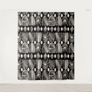 Tapiz El paño tribal caribeño: negro, blanco,