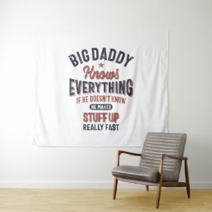 Tapiz El papá grande lo sabe todo Abuelo padre