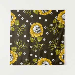 Tapiz el patrón de girasoles es fluido