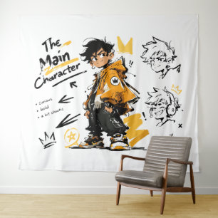 Tapiz El Personaje Principal Anime Estilo Arte Cool