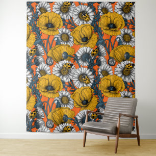 Tapiz El prado en amarillo y azul