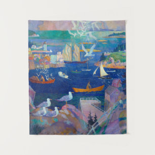 Tapiz El puerto en Herring Gut, 1925, por N. C. Wyeth