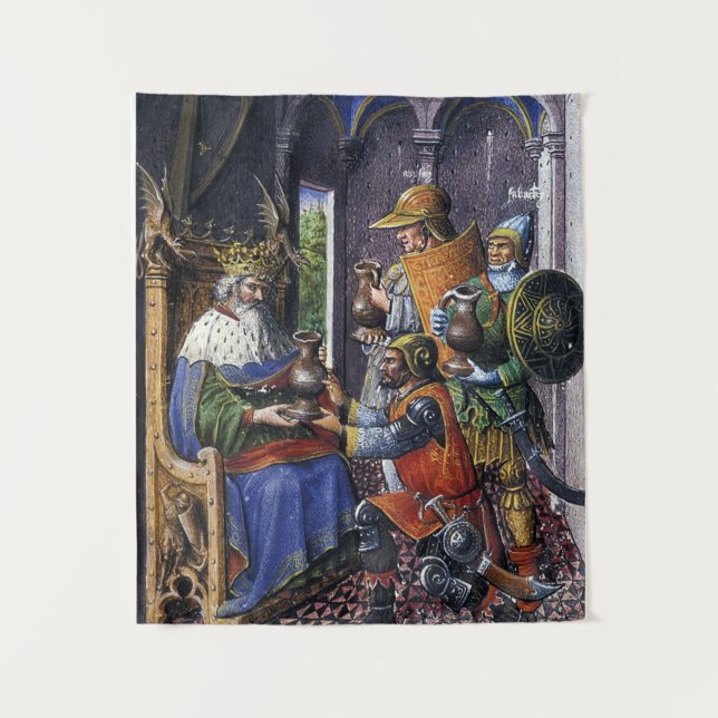 Tapiz El Rey David y los Tres Valientes (Anverso)