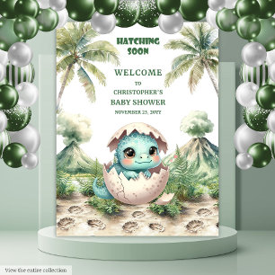 Tapiz El silvicultura de Baby Shower pronto cute Dino