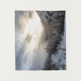 Tapiz El sol brilla en un impresionante paisaje invernal