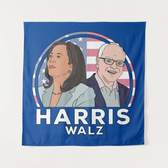 Tapiz Elección de Harris Walz (Anverso)