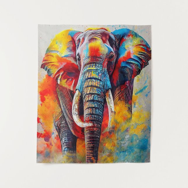 Tapiz Elefante Animal Discovery Adventure Nature Planet (Anverso)