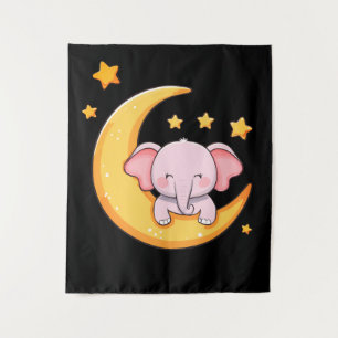 Tapiz Elefante de bebé rosa