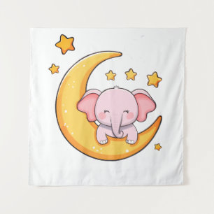 Tapiz Elefante de bebé rosa