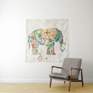 Tapiz Elefante de Boho Paisley I