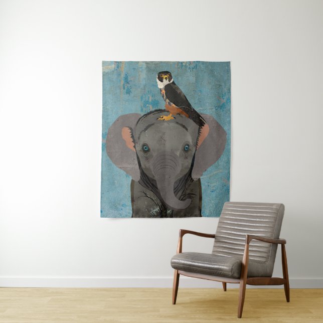 TAPIZ ELEFANTE & HALCÓN (In situ)