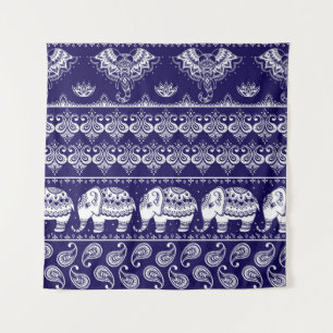Tapiz Elefante, paisley: patrón de cosecha tribal.