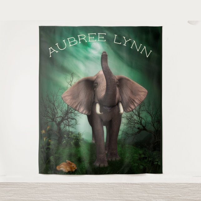 Tapiz Elefante y conejo (Anverso)