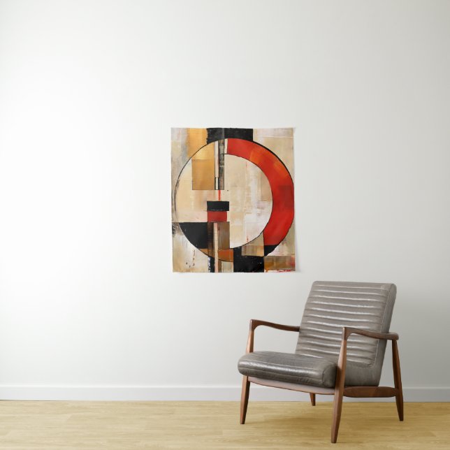 Tapiz Elegancia celestial: exploración abstracta en Beig (In situ)