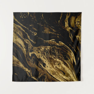 Tapiz Elegancia dorada: La espléndida magia de Marbling