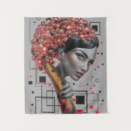 Tapiz Elegancia en líneas: Prof. lateral de una mujer en