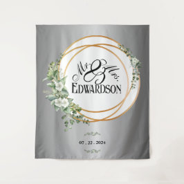 Tapiz Elegancia encantada hilos plateados y oro