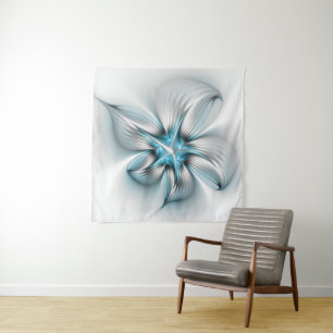 Tapiz Elegancia floral arte abstracto moderno fractal az