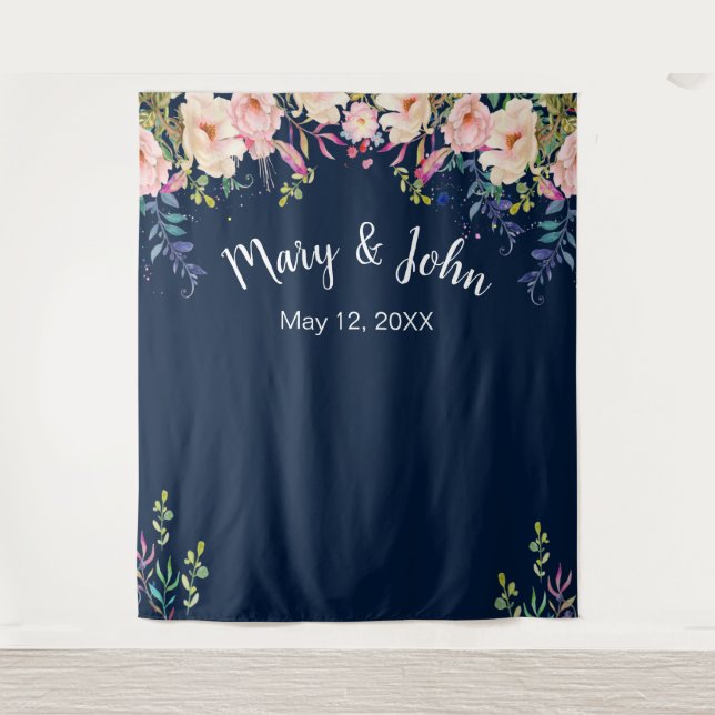 Tapiz Elegancia Moderna Fondo Fotográfico Floral Rosa pa (Anverso)