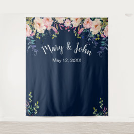 Tapiz Elegancia Moderna Fondo Fotográfico Nupcial Floral