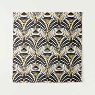 Tapiz Elegancia negra de oro en el Art Deco: 2000 ruidos