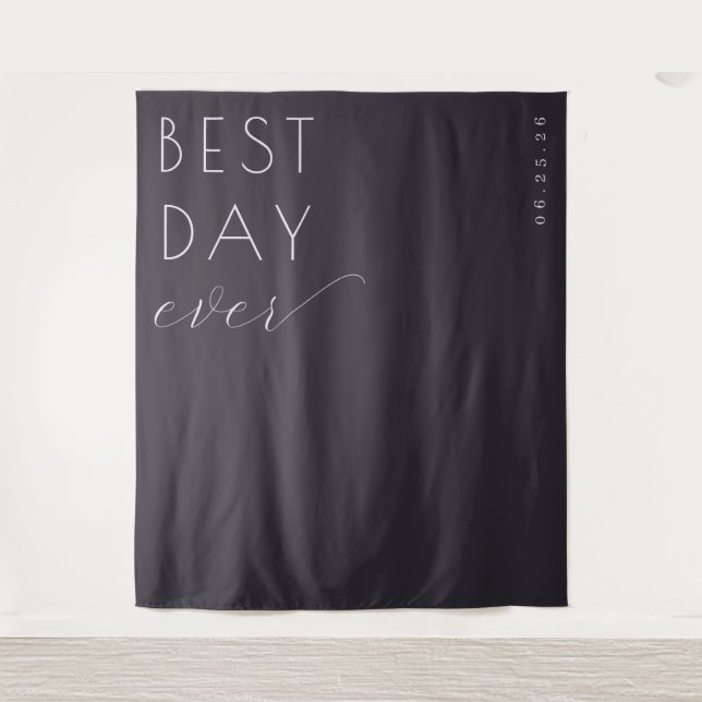 Tapiz Elegant Black Calligraphy (Anverso)