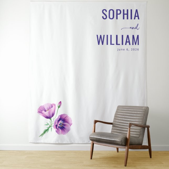 Tapiz Elegant Purple Floral (In situ)