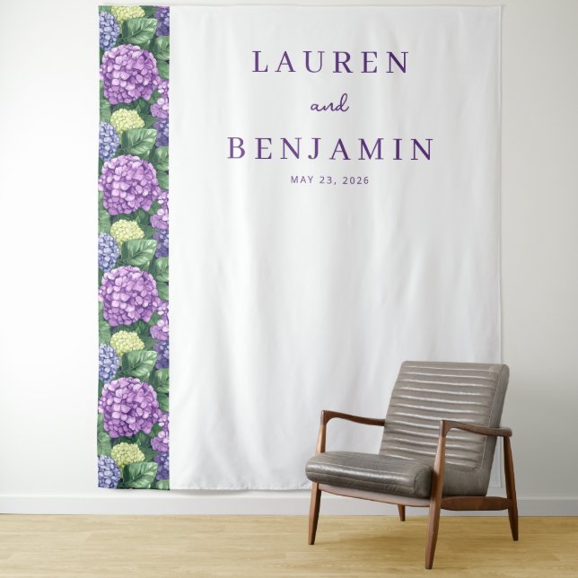 Tapiz Elegant Purple Floral Hydrangea (In situ)