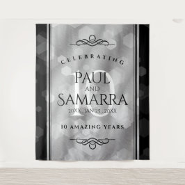 Tapiz Elegante 10° Aniversario del Boda Tin