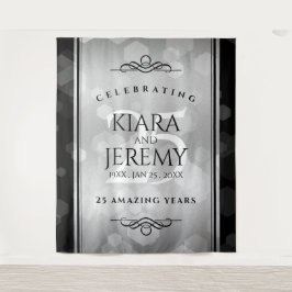 Tapiz Elegante 25º Aniversario de Bodas de Plata