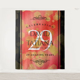 Tapiz Elegante 29º Aniversario de Bodas de Granate