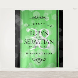 Tapiz Elegante 38° aniversario de Boda Esmeralda