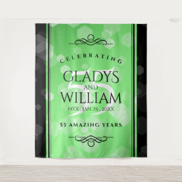 Tapiz Elegante 55º aniversario de Boda Esmeralda