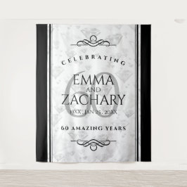 Tapiz Elegante 60º Aniversario de Bodas de Diamante