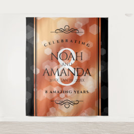 Tapiz Elegante 8° Aniversario del Boda de Bronce