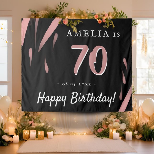 Tapiz Elegante acuarela rosa 70 aniversario de fondo (Subido por el creador)