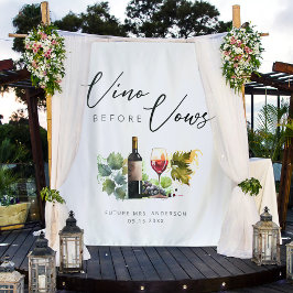 Tapiz Elegante acuarela Wine Temática Bridal Shower