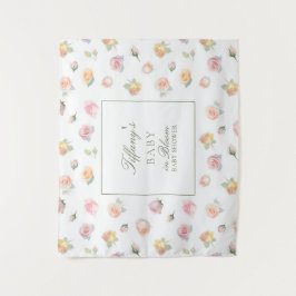 Tapiz Elegante Aquarela Bebé en Flor Niña Fiesta de Bebé