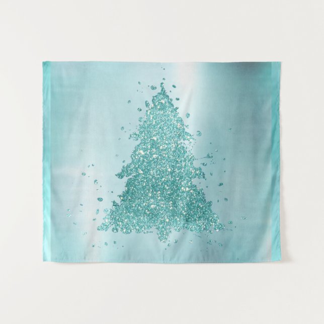 Tapiz Elegante árbol de Navidad | Plátano acuático de lu (Anverso (horizontal))